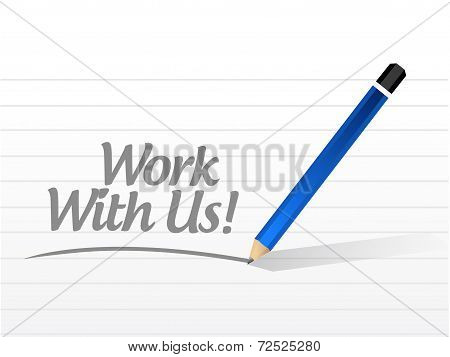 Work With Us Message Illustration Design