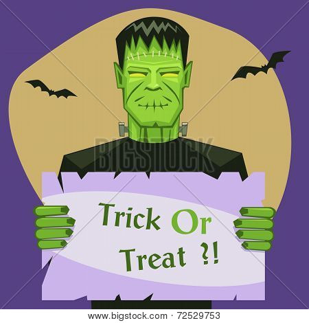 Frankenstein Holding Banner