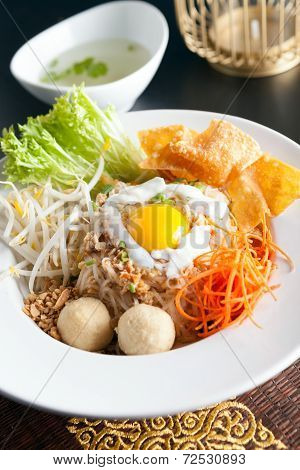 Thai Noodle Dish With Fried Egg