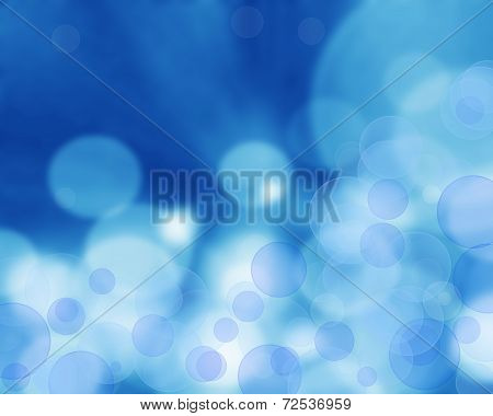 Blue Bokeh Abstract Light Background