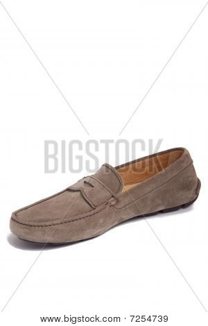 รองเท้าผู้ชายหนังนิ่มสีน้ำตาล