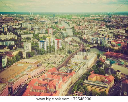 Retro Look Berlin Aerial View