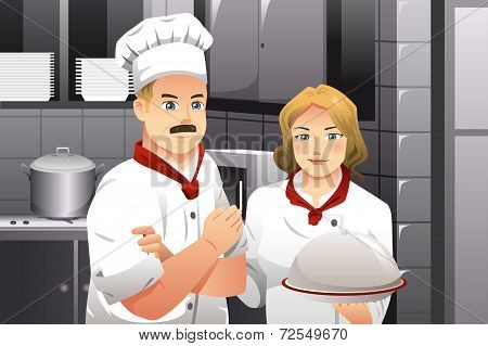 Chef Holding A Plate Of Food