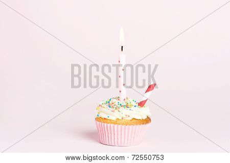 cupcake with candle
