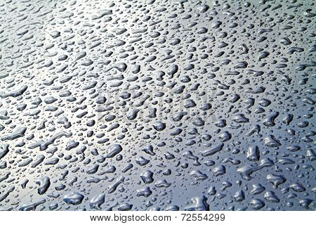 Blue water drops background