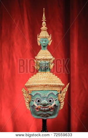 Hua Khon (Thai Traditional Mask) Used in Khon - Thai traditional dance of the Ramayana Saga