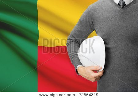 Architect With Flag On Background  - Benin
