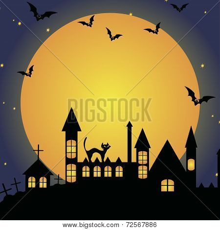 Halloween template frame