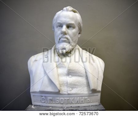 Marble Bust Of Sergei Botkin By Sculptor Mark Antokolsky