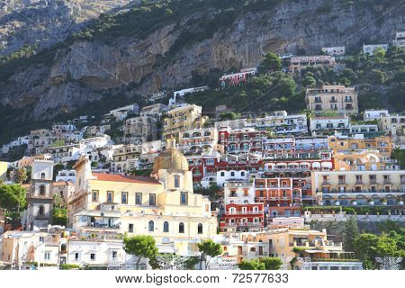 Picturesque view of village Positano, Italy