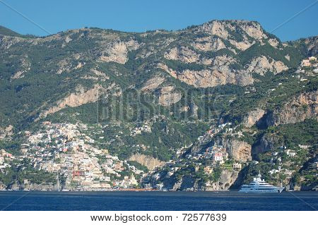 Picturesque view of village Positano, Italy