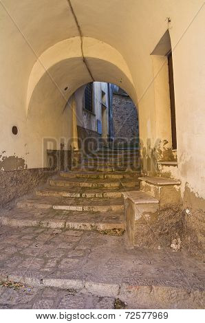 Alleyway. Pietragalla. Basilicata. Southern Italy.