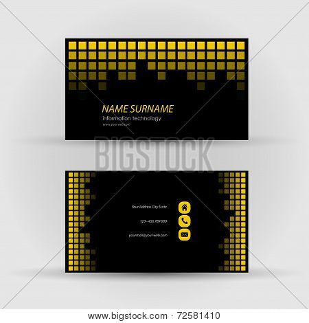 Set of modern vector business card template