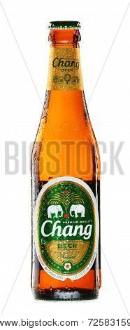 Bottle Of Chang Beer Isolated On White