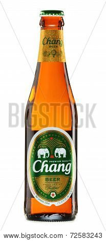 Bottle Of Chang Beer Isolated On White