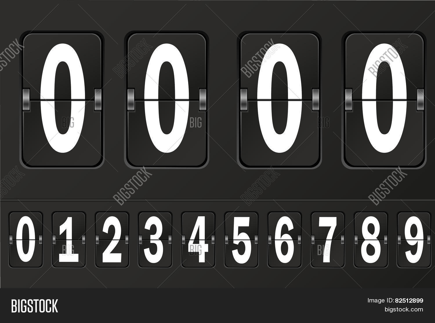 Table Flap Clock Vector & Photo (Free Trial) | Bigstock