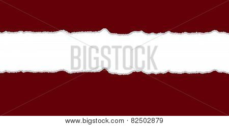 Red And White Torn Paper Background