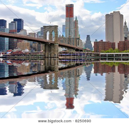 Brooklyn Bridge And NYC Skyline