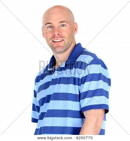 Handsome Man Portrait Isolated On White