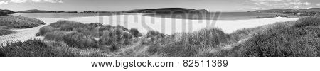 Tombolo And Beach In Bigton And St Ninian. Shetland. Scotland
