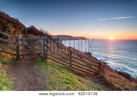Lantivet Bay On The Cornwall Coast