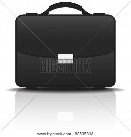 Black Portfolio Case, Vector Illustration