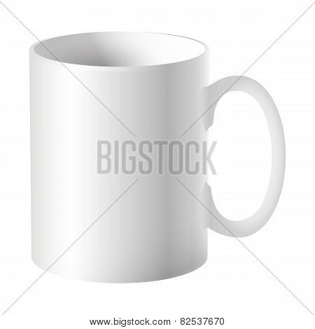 Isolated Realistic Cup, Vector Illustration