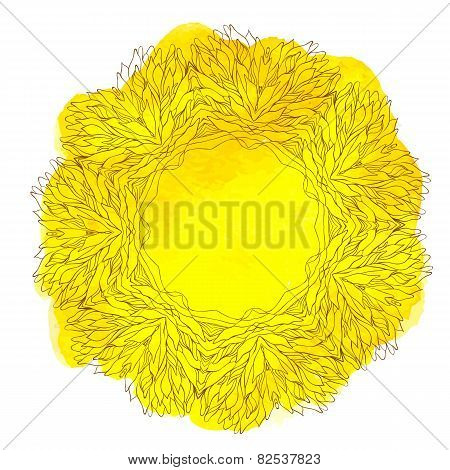 Watercolor yellow lace