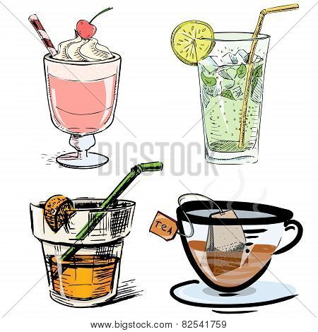 Non alcoholic drinks collection.