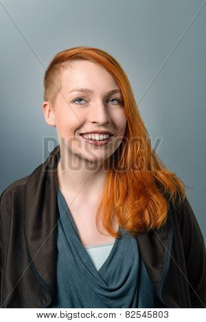 Smiling Red Haired Woman