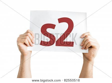 s2 card isolated on white background