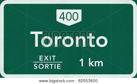 Toronto Canada Transcanada Highway Road Sign