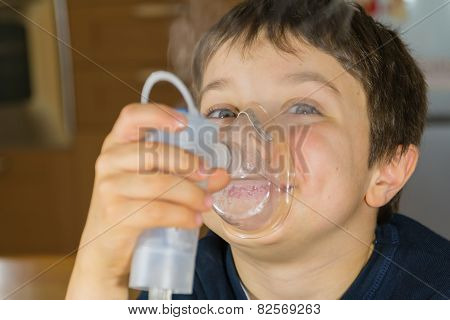 Child With Inhaler Mask