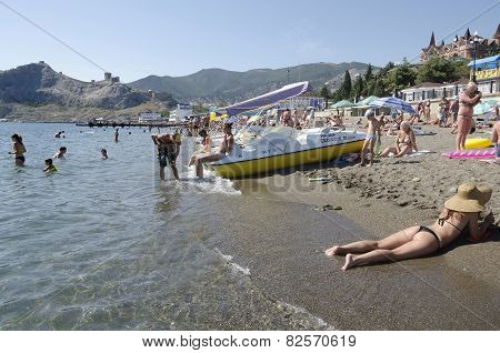 Attraction - Water Bikes In Sudak In The Crimea
