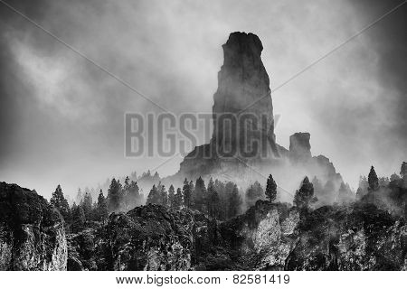 Roque Nublo, natural monument of Gran canaria, Canary islands, Spain