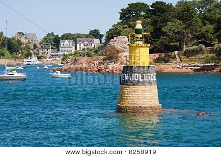 Porto da ilha de Brehat da Bretanha, França