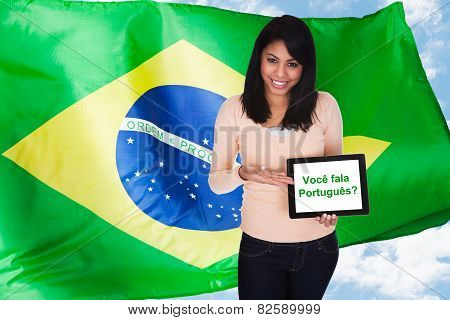 Young Woman Holding Digital Tablet
