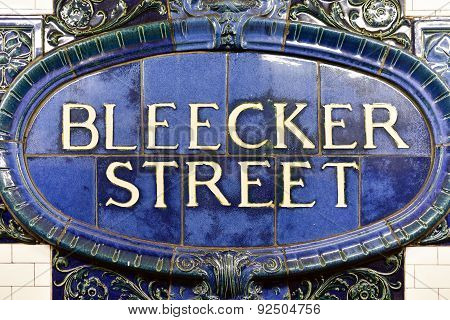 Bleecker Street Subway Station - New York City