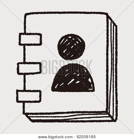 Contact Book Doodle Drawing