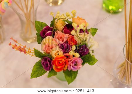 The flowers in weding day.