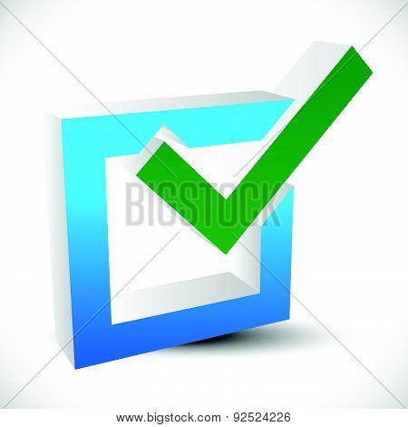 Check Mark, Check Box Vector Icon. Editable