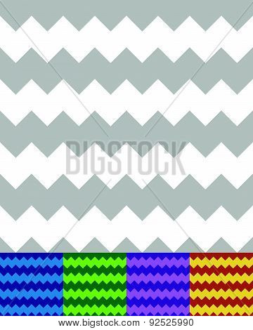 Geometric Pattern(s) With Zigzag Lines. Seamlessly Repeatable. Simple Chevron Backgrounds. Vector.