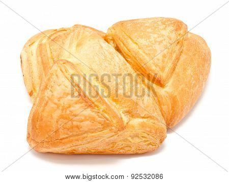 Fresh Puff Pastry Isolated On A White