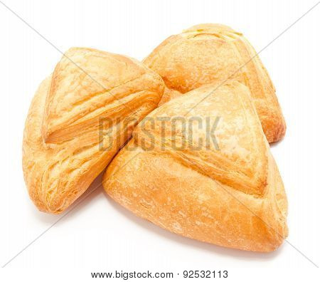 Fresh Puff Pastry Isolated On A White