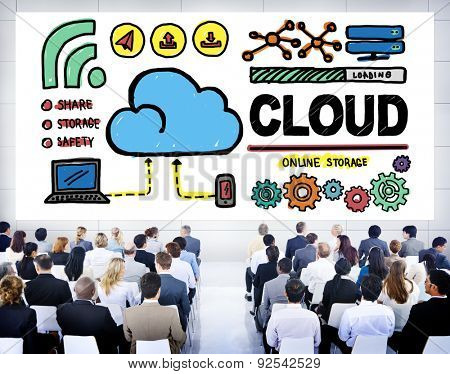 Cloud Computing Network Storage Online Concept