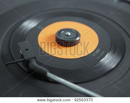 Vinyl Record On Turntable