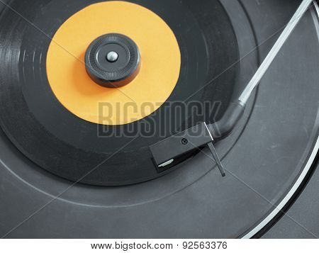 Vinyl Record On Turntable