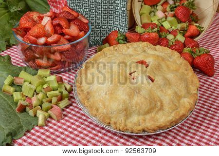 Strawberry-rhubarb Pie