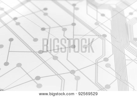 White Circuit Board With Connection Links