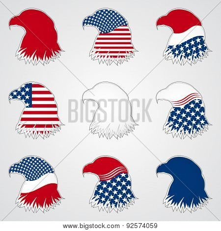 Patriotic American Symbol for Holiday. Eagle Symbol